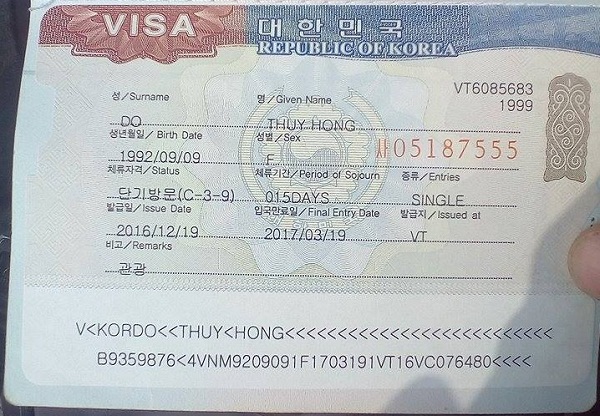 Chúc mừng visa Hàn Quốc